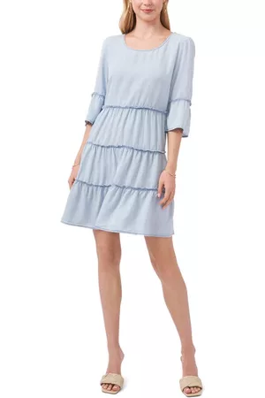 Vince Camuto Women Shift Dresses - Tiered Shift Dress in Arctic Surf at Nordstrom