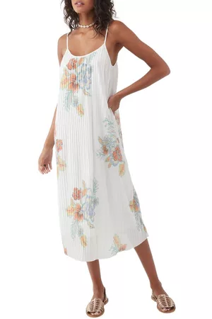 O'Neill Women Printed & Patterned Dresses - Junia Pleated Floral Shift Dress in Winter White at Nordstrom