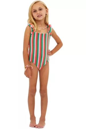 Beach Riot Kids Swimsuits - Kids' Little Marie Stripe One-Piece Swimsuit in Palm Beach Stripe at Nordstrom
