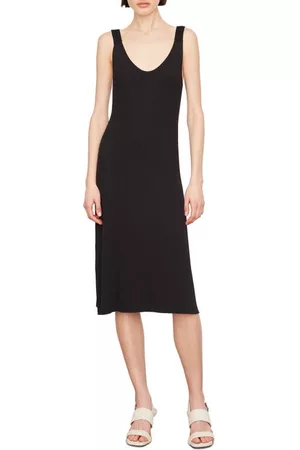 Vince Women Casual Dresses - Rib Cotton Blend Sweater Dress in Black at Nordstrom