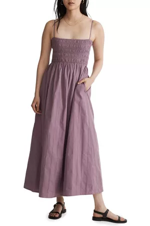 Madewell Women Midi Dresses - Theo Sleeveless Cotton Midi Dress in Antique Purple at Nordstrom