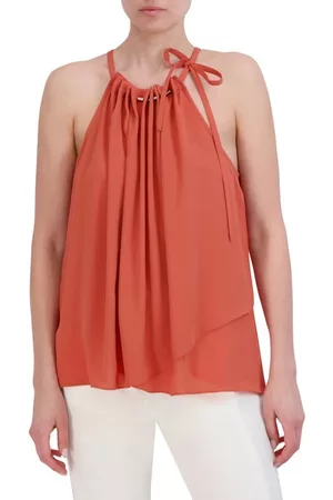 BCBG Max Azria Women Tank Tops - Pleat Layered Tank in Ginger at Nordstrom