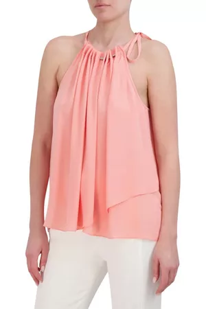 BCBG Max Azria Women Tank Tops - Pleat Layered Tank in Peach at Nordstrom