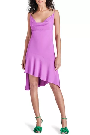Steve Madden Women Asymmetrical Dresses - Tarin Asymmetric Cowl Neck Dress in Dark Orchid at Nordstrom
