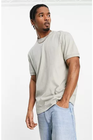 ASOS T-Shirts - Relaxed Fit Cotton Crewneck T-Shirt in Stone at Nordstrom