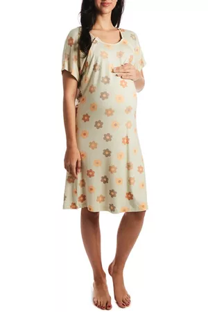 Everly Grey Women Evening Dresses & Gowns - Rosa Jersey Maternity Hospital Gown in Daisies at Nordstrom