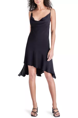 Steve Madden Women Asymmetrical Dresses - Tarin Asymmetric Cowl Neck Dress in Black at Nordstrom