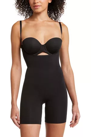 SKIMS Women Bodies - Butt Enhancing Open Bust Bodysuit in Onyx at Nordstrom
