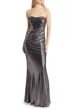 Lulus Women Evening Dresses & Gowns - Promenade with Me Sequin Mermaid Gown in Black at Nordstrom