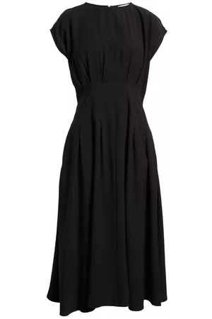 Nordstrom Women Pleated Dresses - Pleated A-Line Dress in Black at