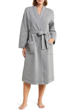 Quilted Robe in Heather Gray