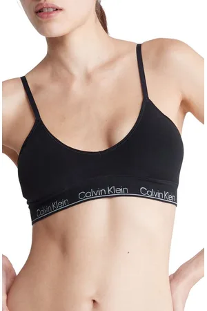 Calvin Klein Women's Modern Cotton Lightly Lined Triangle Wireless Bralette  Sports Bra, Grey Heather, XS : : Fashion
