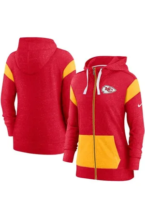 Women's Nike Scarlet San Francisco 49ers Asymmetrical Raglan Full-Zip Hoodie Size: Medium