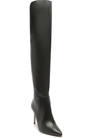 Emmi black faux suede extreme thigh high heeled outlet boots