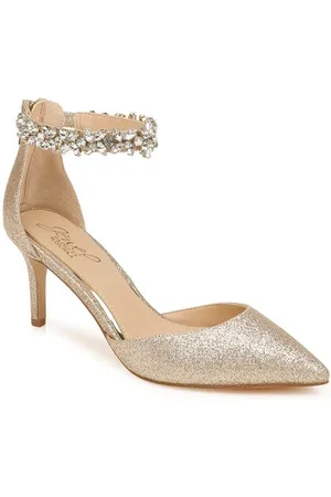 Badgley Mischka Raleigh Pointed Toe Ankle Strap Pump in at Nordstrom, Size 5