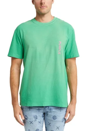 Purple Brand Mens Crew Neck T-Shirt P104-JCYM322 Yellow
