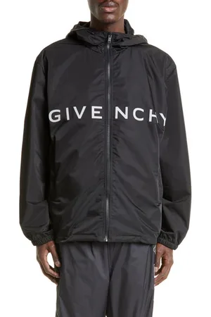 Givenchy Embroidered Logo Mixed Media Leather & Wool Blend Varsity Jacket  in Blue for Men