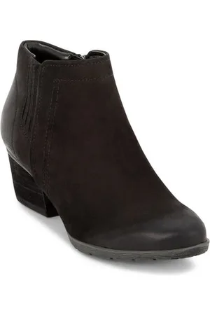 Blondo Tarah Waterproof Almond Toe Bootie In Black Leather