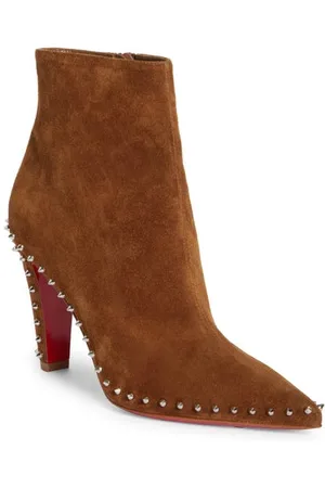 Christian Louboutin - Ziptotal 55 Leather Ankle Boots - Womens - Tan
