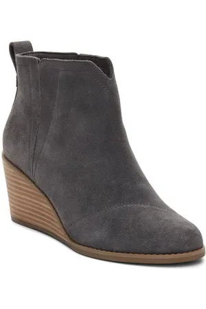 Gray on sale suede wedges