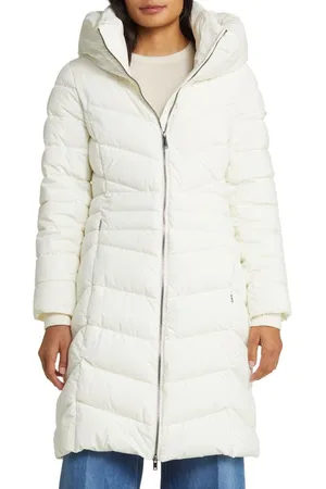 Bcbgmaxazria pillow collar hooded puffer online jacket