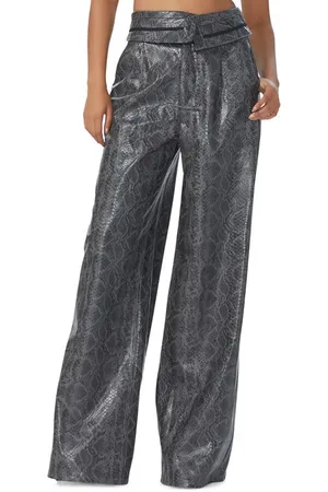 Afrm Etienne Parachute Pants in Reflective Gray-Silver