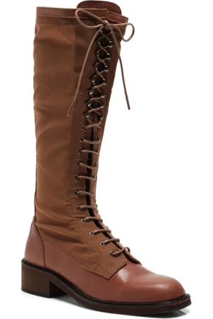 Free People rhodes tall leather boot in chocolate brown