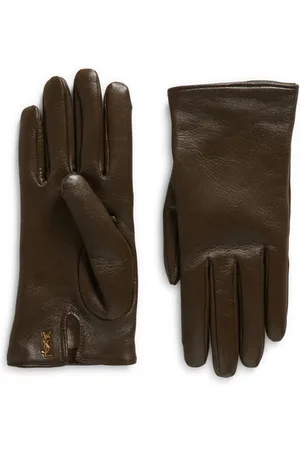 Alberta Ferretti logo-plaque gloves - Gold