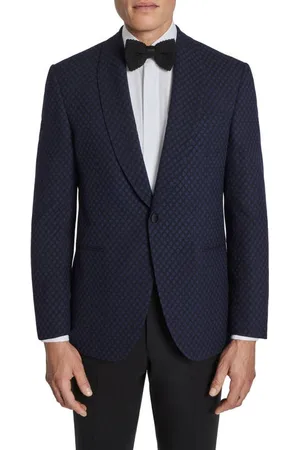 Jack Victor Men's Myles Blue Corduroy Cotton, Cashmere Stretch Suit