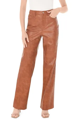 WAYF Contrast Waist Wide Leg Pants