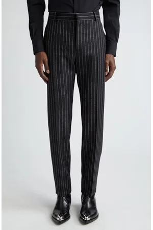 Alexander McQueen lace-panel tailored-cut Trousers - Farfetch