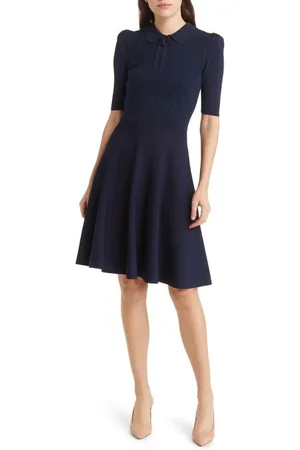 Buy Ted Baker Womens Giggie Fit And Flare Tiered Mini Dress Dark-Blue