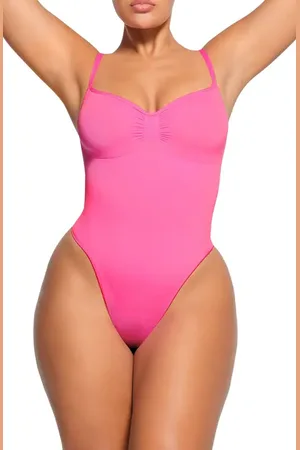 SKIMS - Soft Smoothing Thong Bodysuit in Sienna at Nordstrom