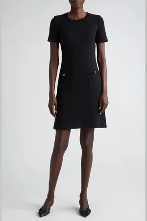 ST. JOHN Short Sleeve Boucl?? Knit Sheath Dress in at Nordstrom, Size 12