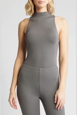 Naked Wardrobe micro modal scoop neck jumpsuit in khaki