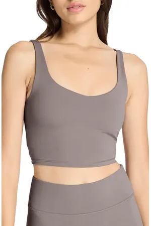 BANDIER V-Neck Tempo Crop Bra in Iron, BANDIER - M - BANDIER