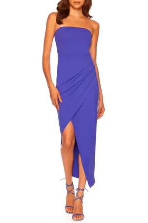 Royal Blue One Sleeve Lela Bandage Midi Dress