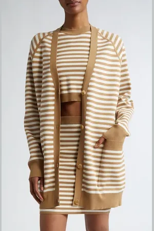Max Mara Tenore Stripe Long Cardigan in at Nordstrom, Size Medium
