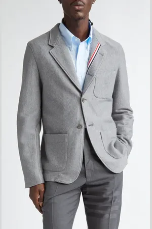 Thom Browne Double Face Knit Cotton Sack Jacket in at Nordstrom, Size 2