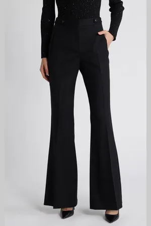 HUGO BOSS Talia Wool Blend Flare Pants in at Nordstrom, Size 0