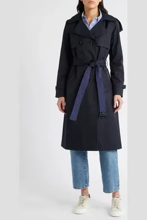 Sam Edelman Double Breasted Belted Trench Coat in at Nordstrom, Size X-Small