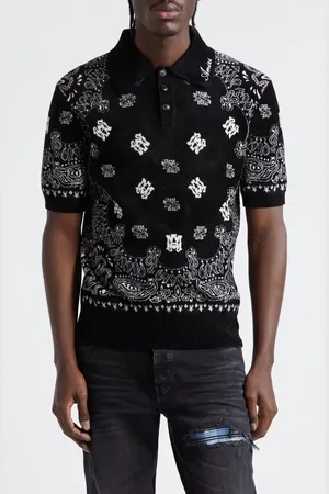 AMIRI Bandana Short Sleeve Polo in at Nordstrom, Size X-Large