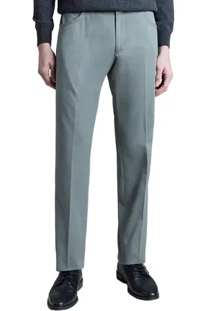 Santorelli Flat Front Cotton & Cashmere Pants in at Nordstrom, Size 32