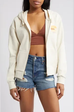 Rip Curl Line-Up Cotton Graphic Zip-Up Hoodie in at Nordstrom, Size X-Small
