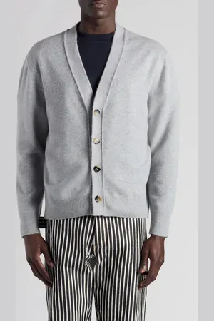 Bottega Veneta Intrecciato Patch Cashmere Blend Cardigan in at Nordstrom, Size Small
