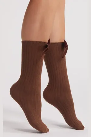 Casa Clara Bow Crew Socks in at Nordstrom