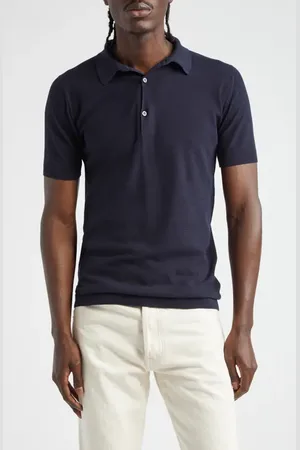 JOHN SMEDLEY Roth Solid Sweater Polo in at Nordstrom, Size Xx-Large