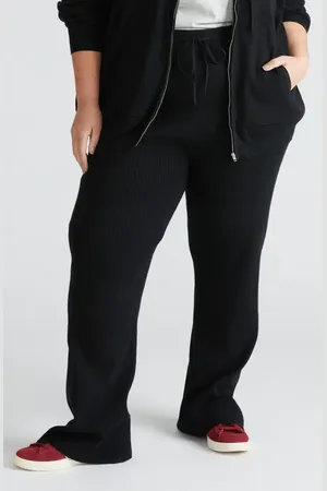 UNIVERSAL STANDARD Mola Tie Waist Rib Pants in at Nordstrom