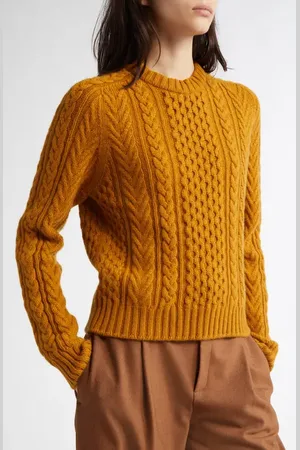 Johnstons Of Elgin Aran Cable Knit Cashmere Sweater in at Nordstrom, Size X-Small