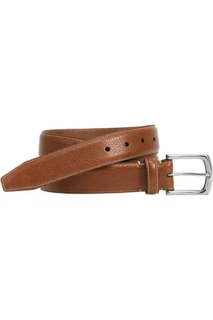 Johnston & Murphy Topstitch Leather Belt in at Nordstrom, Size 32